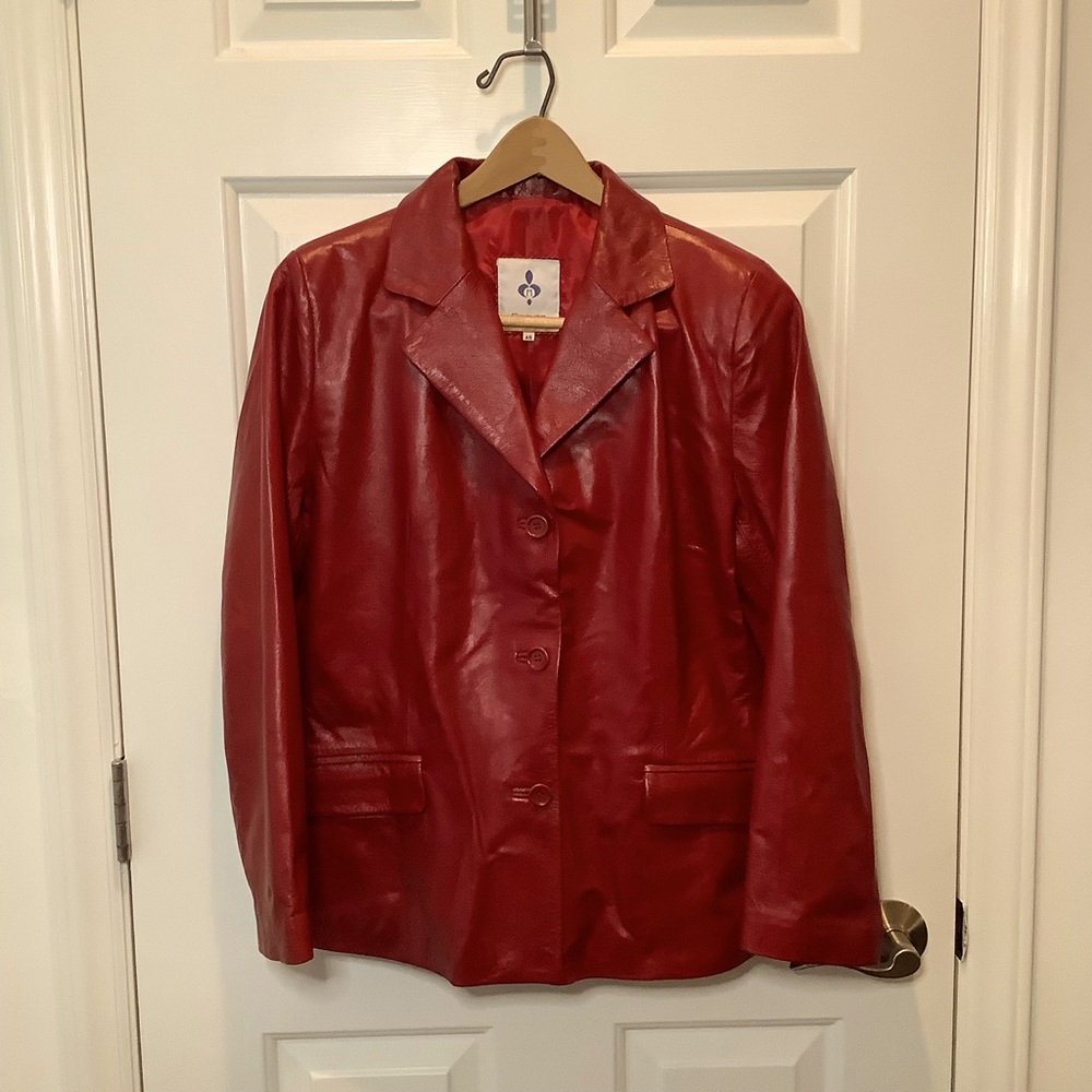 Italian Leather Red Jacket